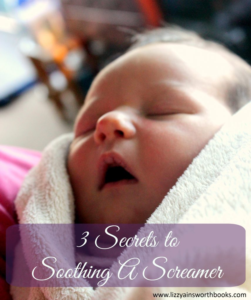 soothing a screaming, crying baby with colic, using essential oils, prayer and a hairdryer