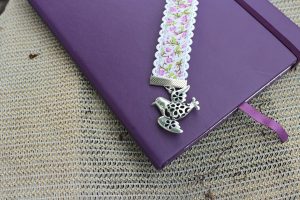 bird ribbon bookmark with journal