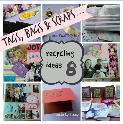 Tags, bags, repurpose, recycle, card making, scrapbooking, gift cards