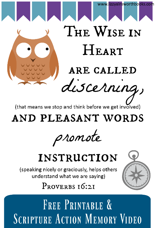 Proverbs Scripture Memory for Kids + Printable