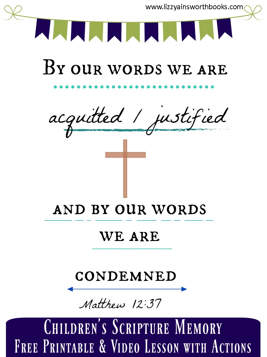 By our Words - Scripture Memory Printable